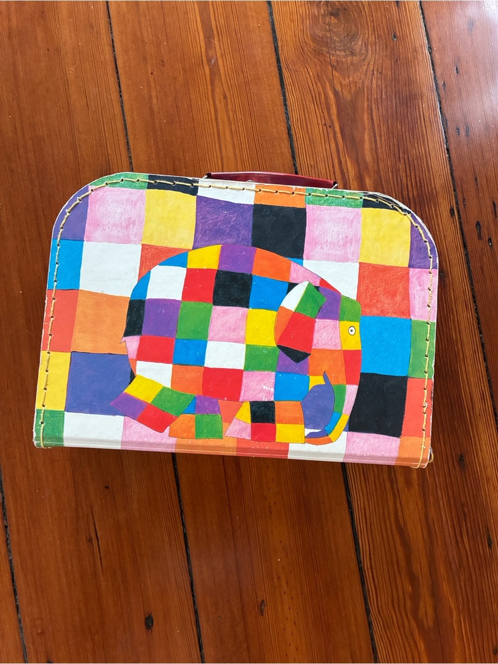 Elmer Colorful Patchwork Lunchbox / Storage Box
